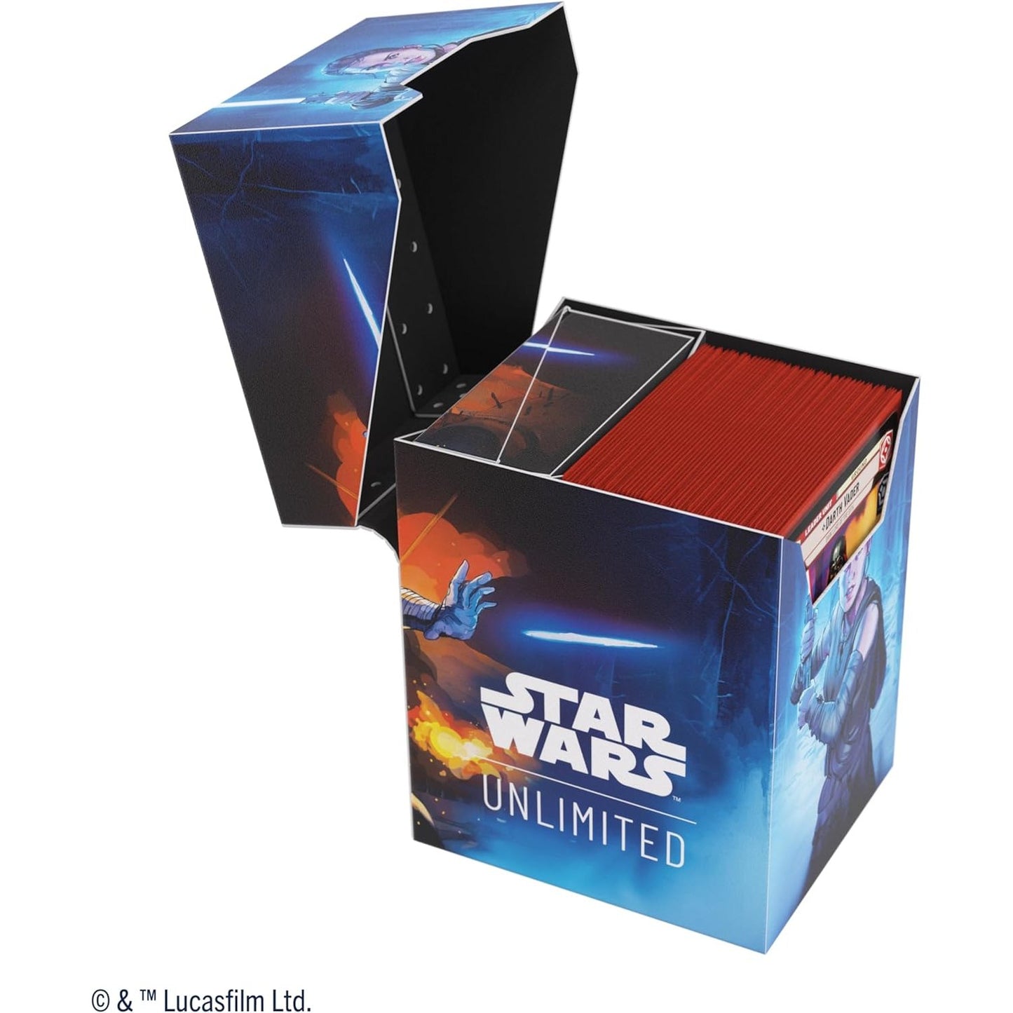Star Wars Unlimited TCG Rey & Kylo Ren Soft Crate Deck Box - Holds 60 Double-Sleeved Cards - Gamegenic