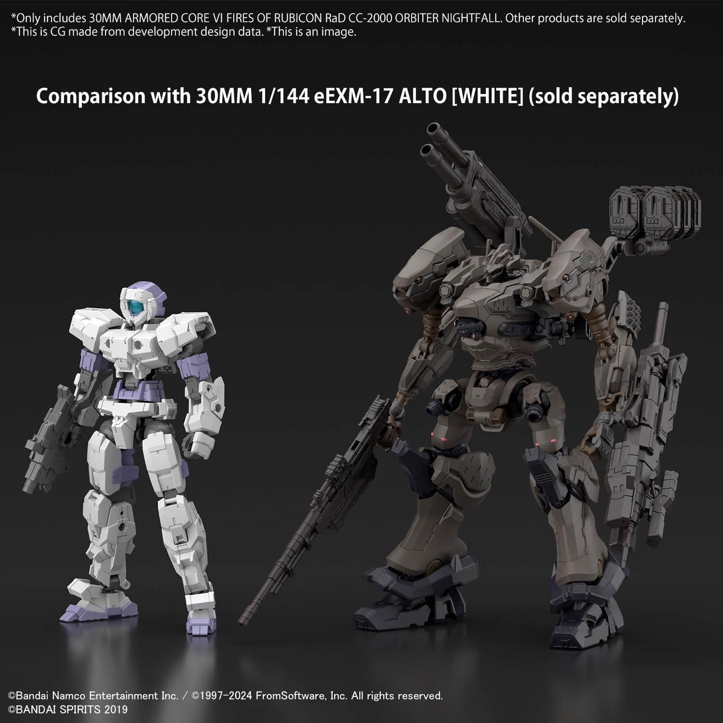 Armored Core VI: Fires of Rubicon RaD CC-2000 Orbiter Nightfall Model Kit - Bandai Spirits - 30 Minutes Missions