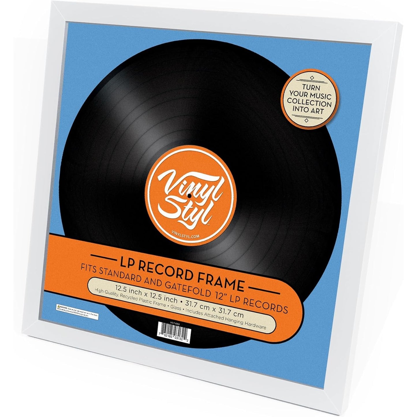 12" LP Record Wall Hanging Frame White - Vinyl Styl Test Copy
