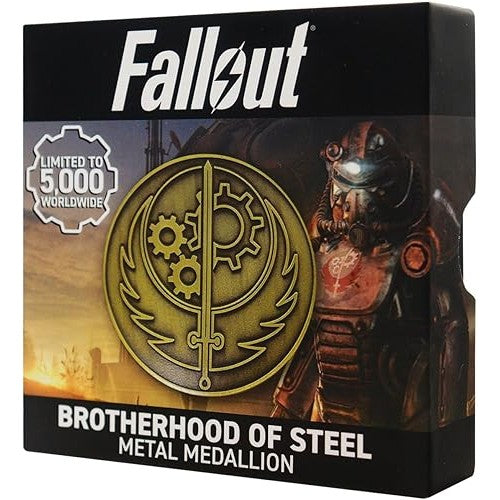 Fallout Brotherhood of Steel Medallion & Vinyl Sticker - Fanattik - Numbered Limited Edition
