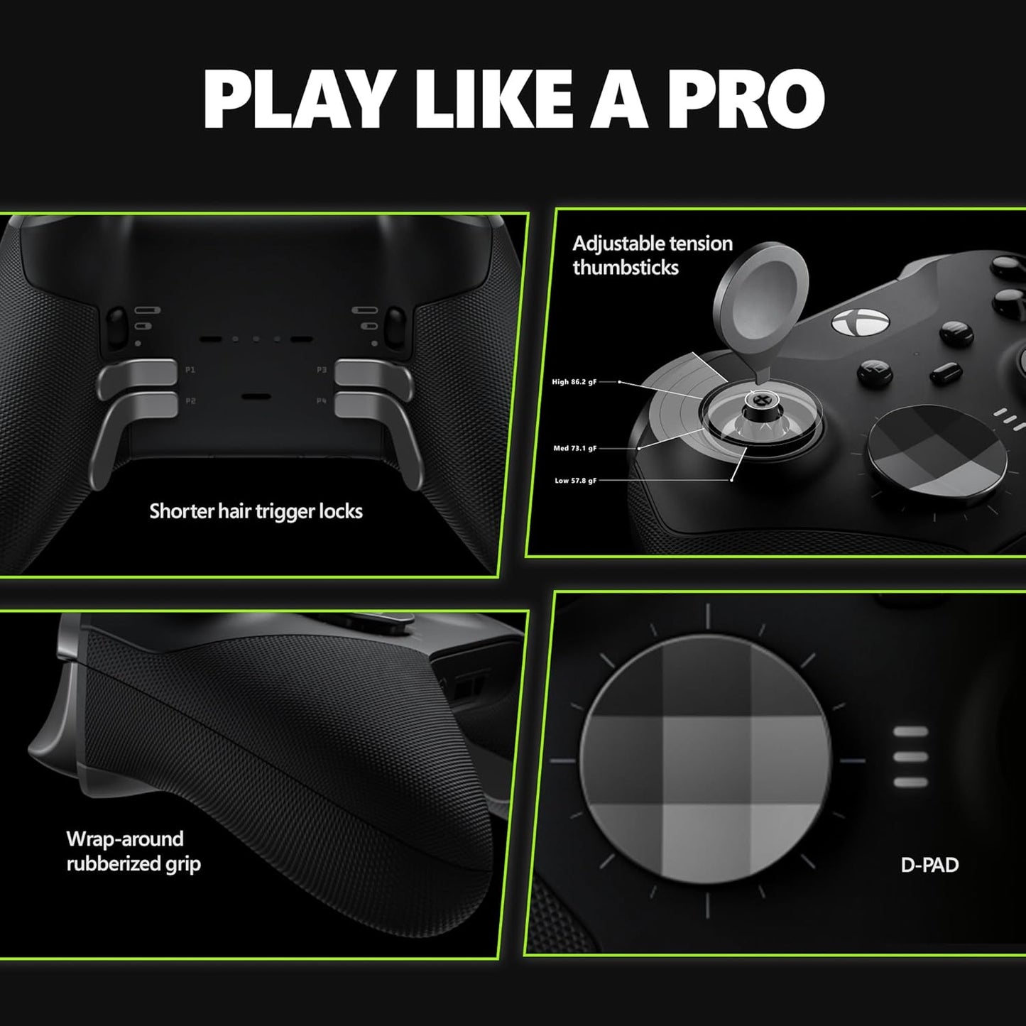 Xbox Elite Series 2 Wireless Controller Black - Xbox Series X|S, Xbox One, PC, etc. - Microsoft