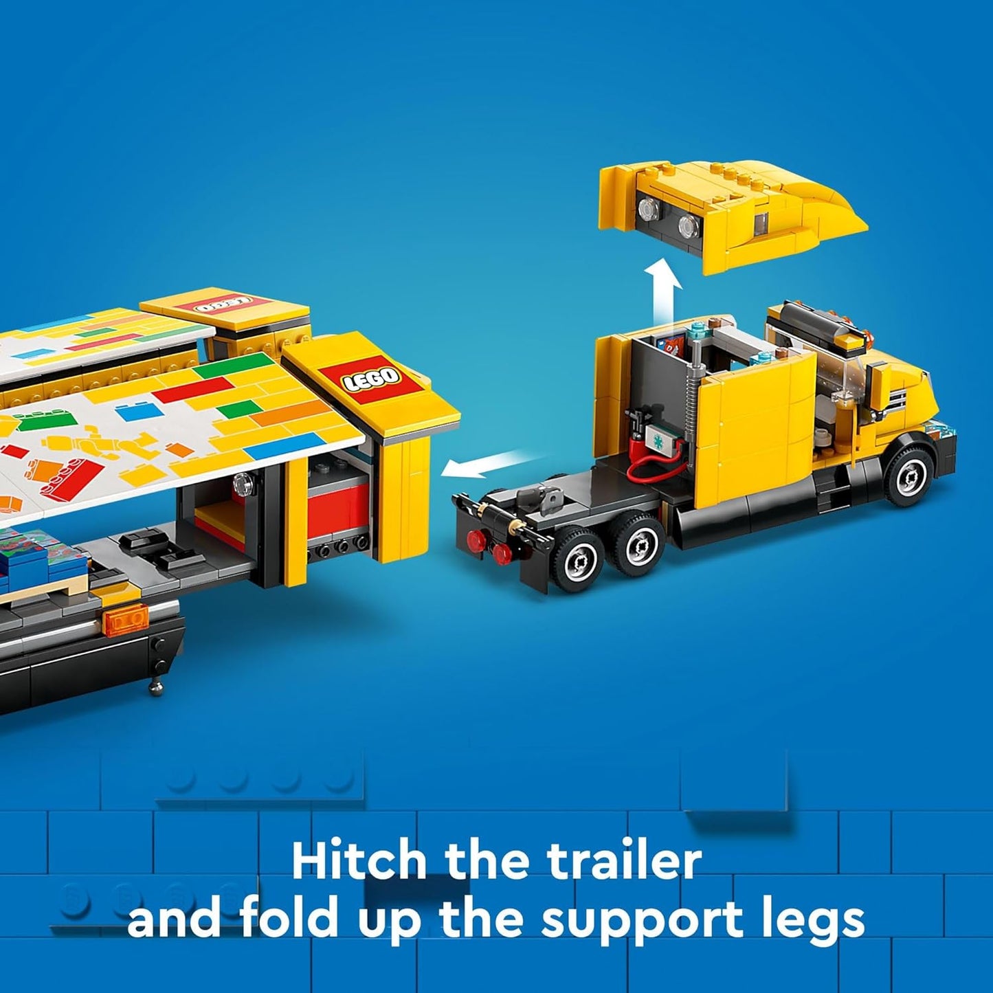 LEGO City Yellow Delivery Truck Building Toy Set - LEGO #60440 - Includes Semitruck, Forklift and 4 Minifigures!