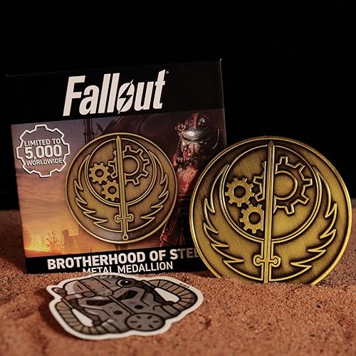Fallout Brotherhood of Steel Medallion & Vinyl Sticker - Fanattik - Numbered Limited Edition