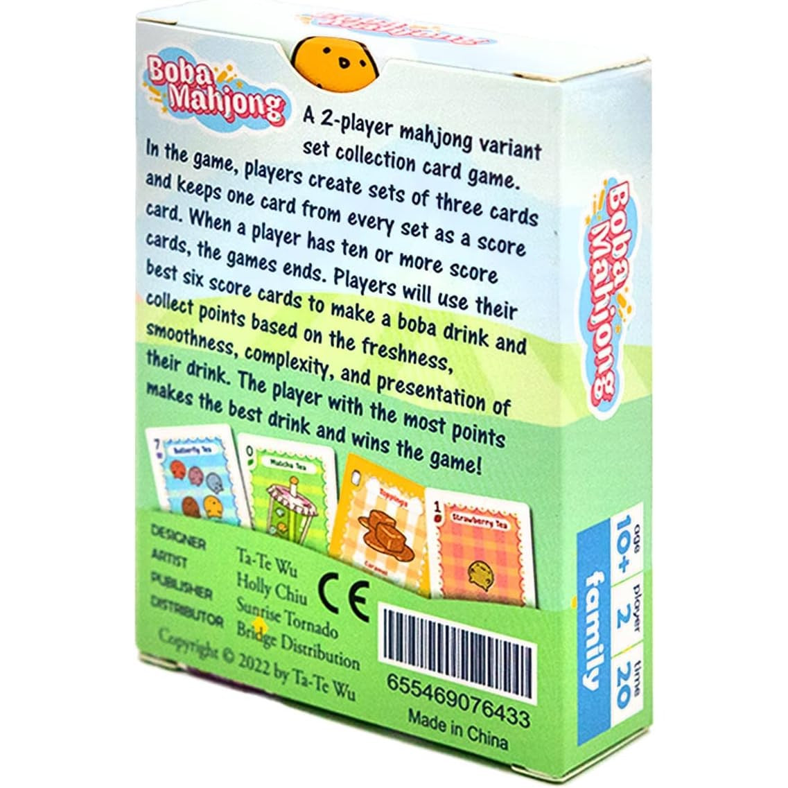 Boba Mahjong Bubble Tea Card Game - 2-Player, Ages 10+ - Giga Mech Games