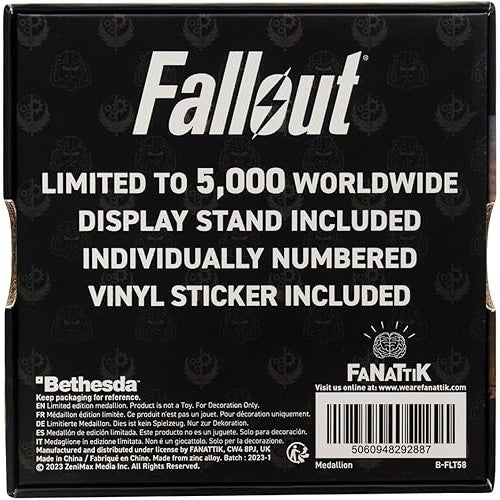 Fallout Brotherhood of Steel Medallion & Vinyl Sticker - Fanattik - Numbered Limited Edition