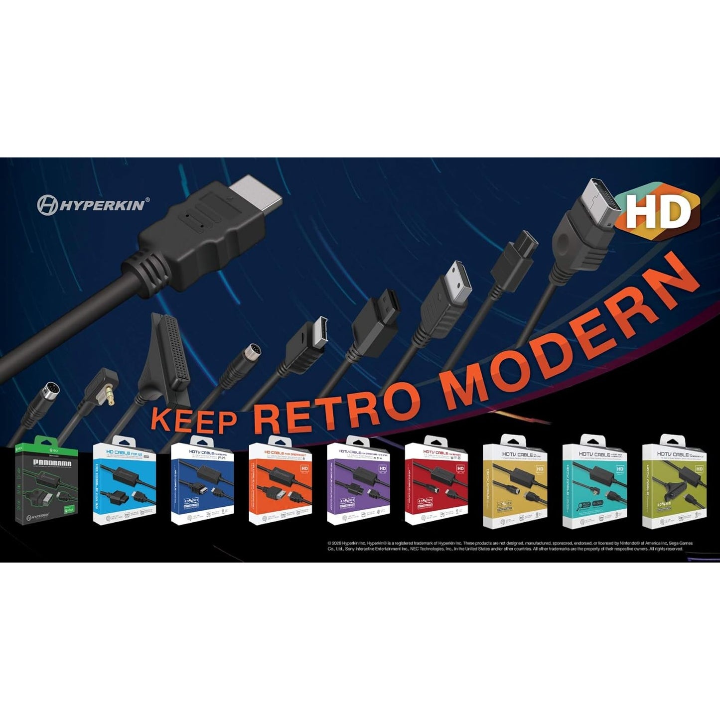 3-in-1 HDTV Cable - GameCube / N64 / Super NES - Hyperkin
