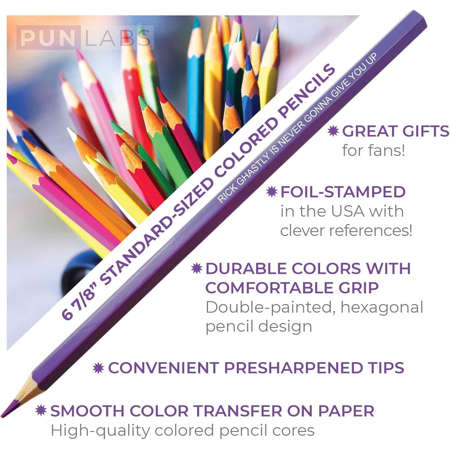 Gotta Color Them All! Colored Pencil Set - 12 Colors, Pokemon Inspired Parody - Pun Labs