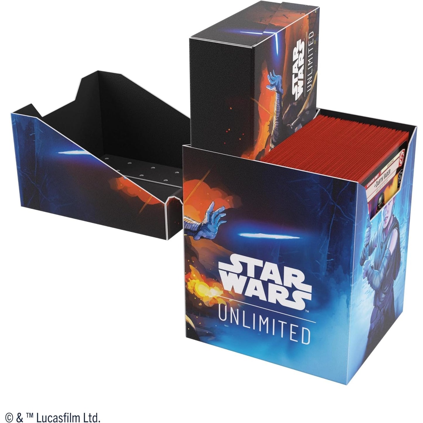 Star Wars Unlimited TCG Rey & Kylo Ren Soft Crate Deck Box - Holds 60 Double-Sleeved Cards - Gamegenic