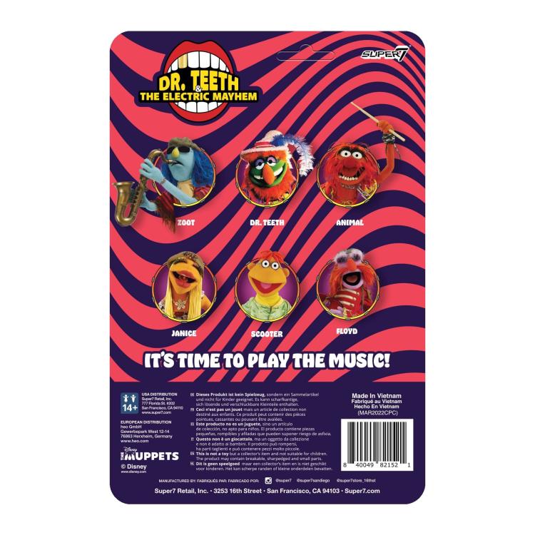 The Muppets Dr. Teeth & The Electric Mayhem Scooter Action Figure - Super7 - ReAction Wave 1