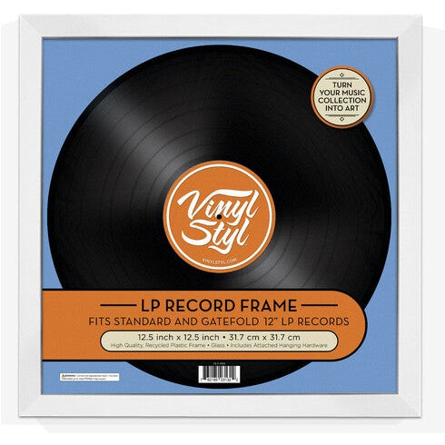 12" LP Record Wall Hanging Frame White - Vinyl Styl Test Copy