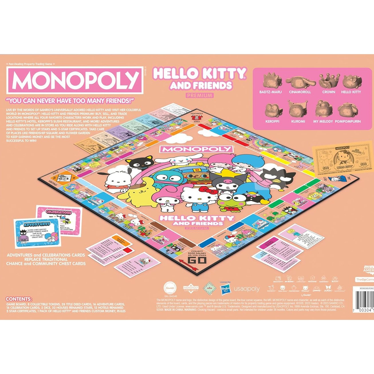 Monopoly: Hello Kitty and Friends Premium Edition Board Game - USAopoly