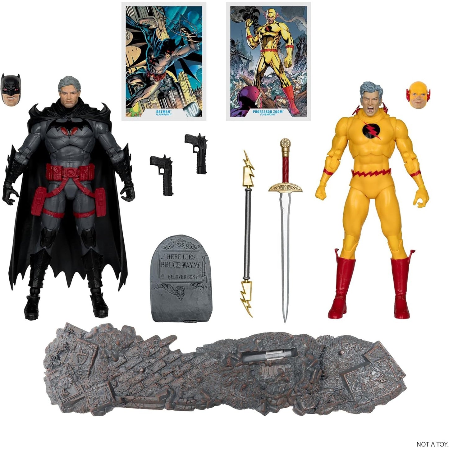 Flashpoint Batman Thomas Wayne vs. Professor Zoom Action Figure 2-Pack - McFarlane Toys - DC Multiverse