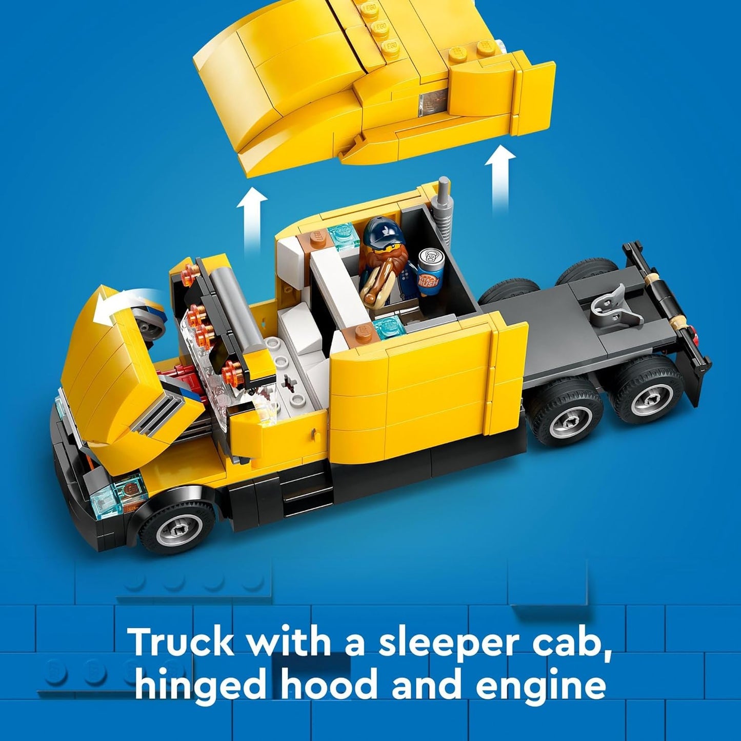 LEGO City Yellow Delivery Truck Building Toy Set - LEGO #60440 - Includes Semitruck, Forklift and 4 Minifigures!