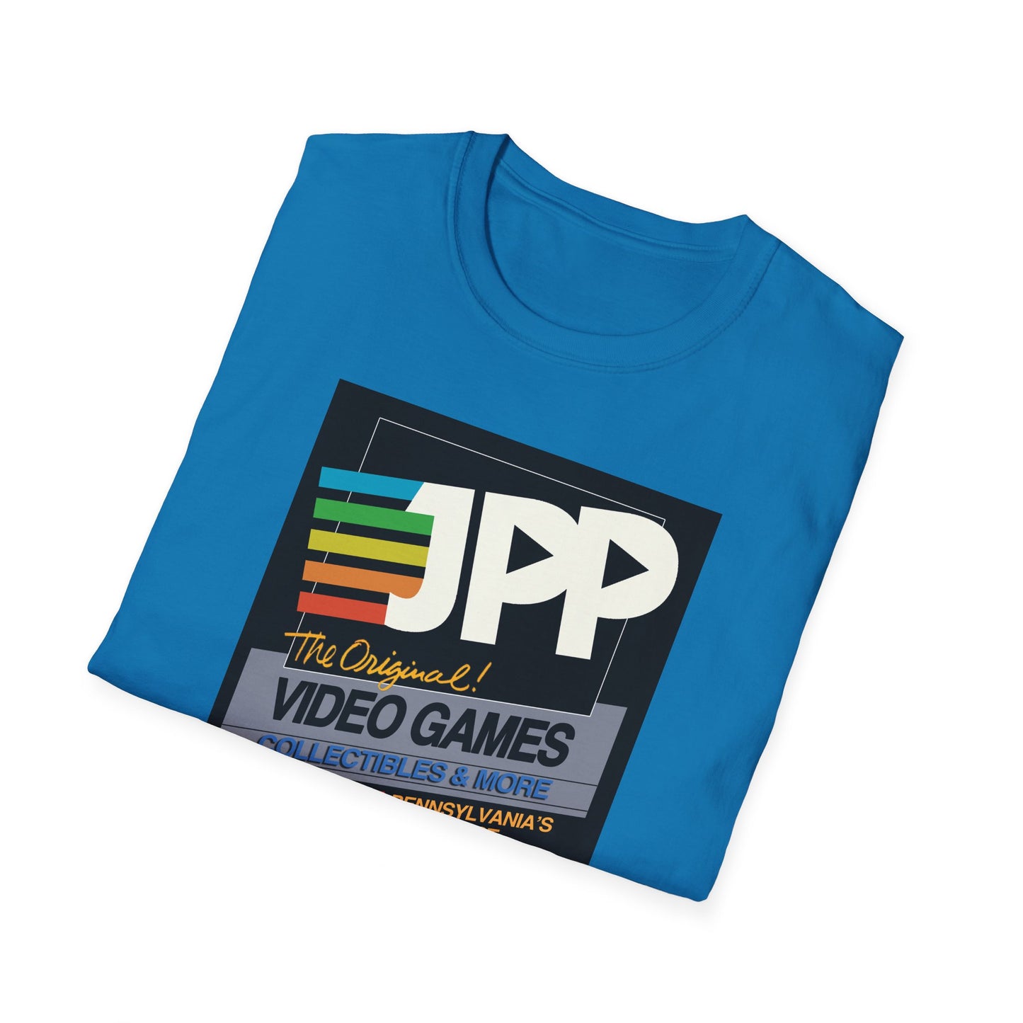 Just Press Play Unisex Softstyle T-Shirt - Black Box
