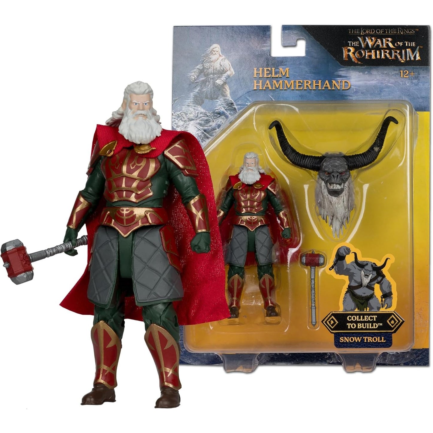 The Lord of the Rings: The War of the Rohirrim Helm Hammerhand Action Figure - McFarlane Toys - Snow Troll BAF