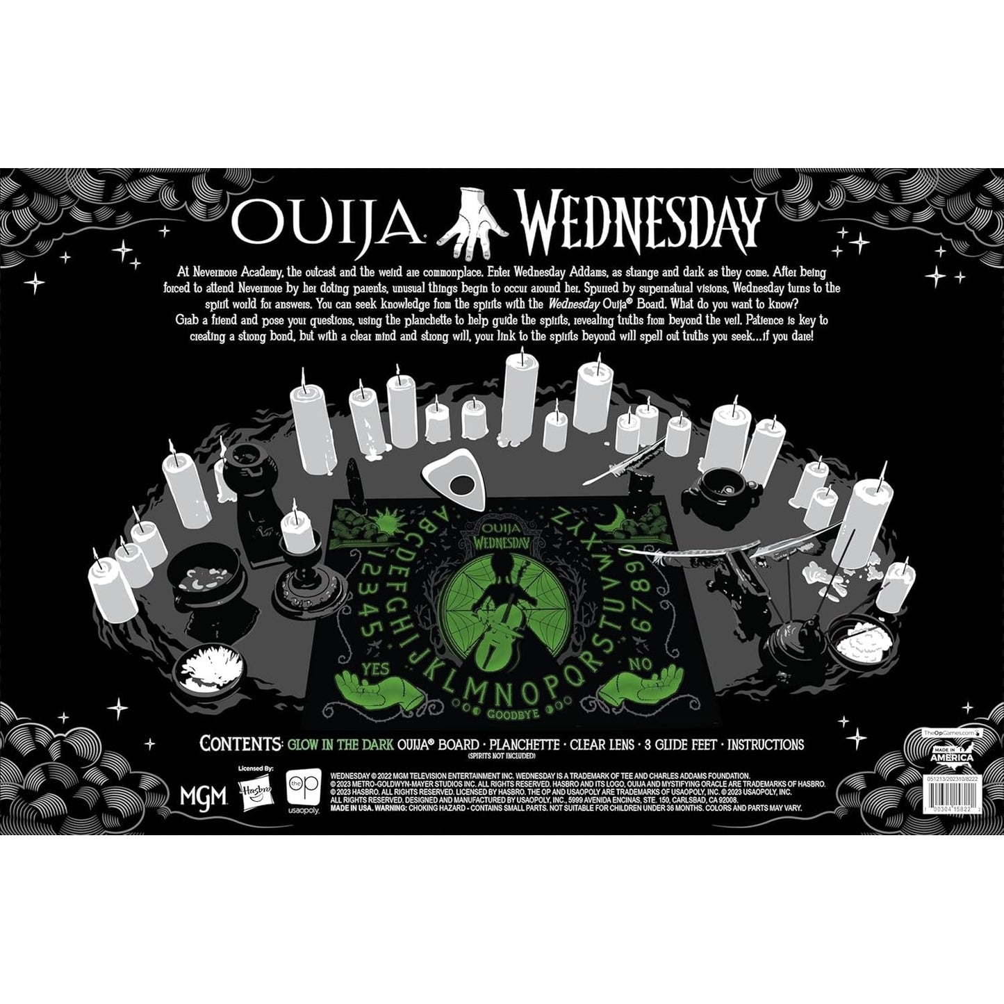 Ouija: Wednesday Collectible Board Game - The Addams Family - USAopoly