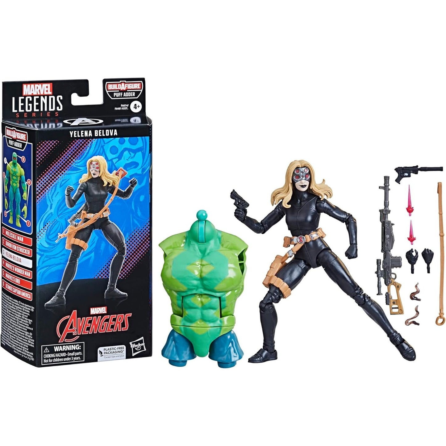 Avengers Yelena Belova Black Widow Action Figure Puff Adder BAF - Hasbro - Marvel Legends