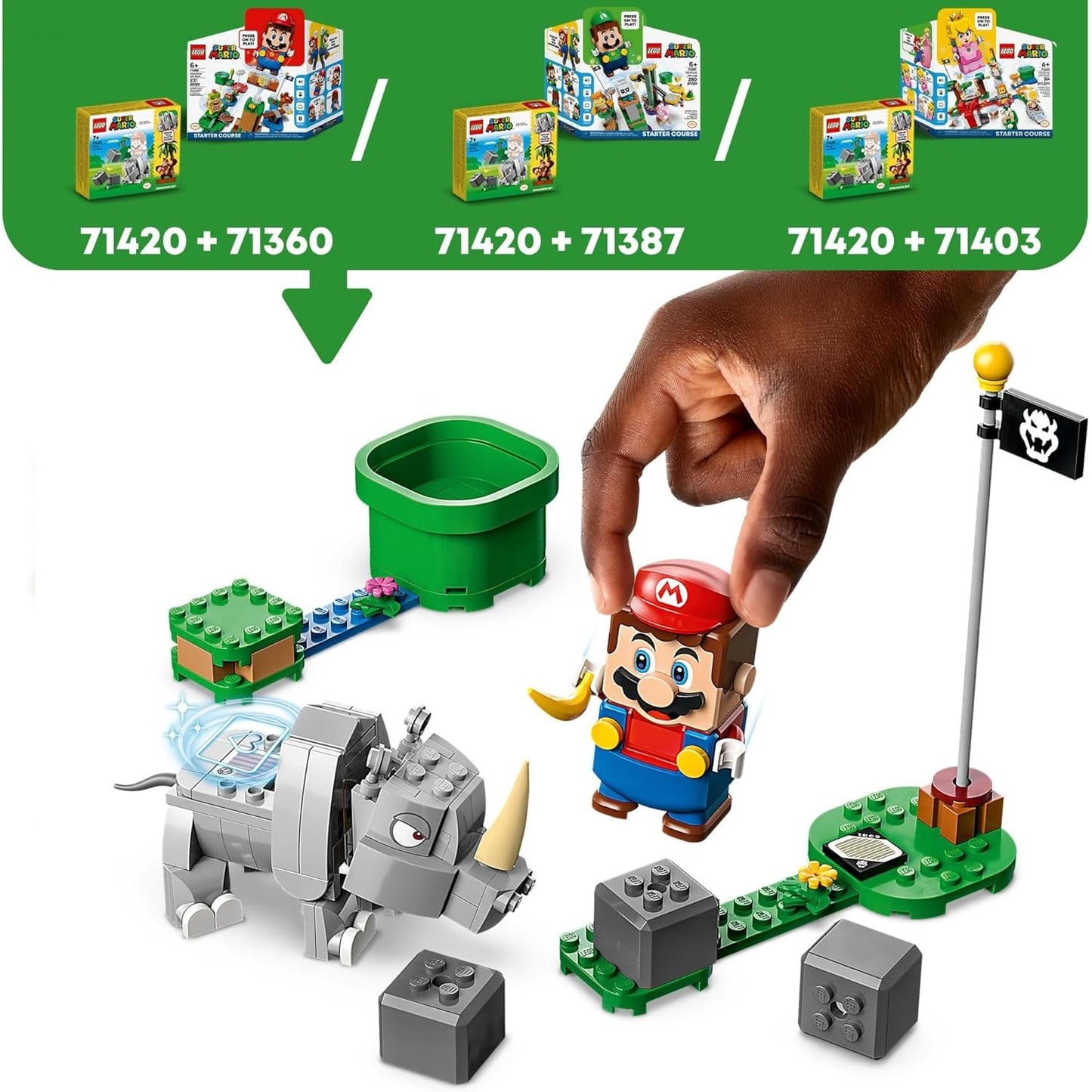 LEGO Super Mario Buildable Game Rambi the Rhino Expansion Set - LEGO #71420