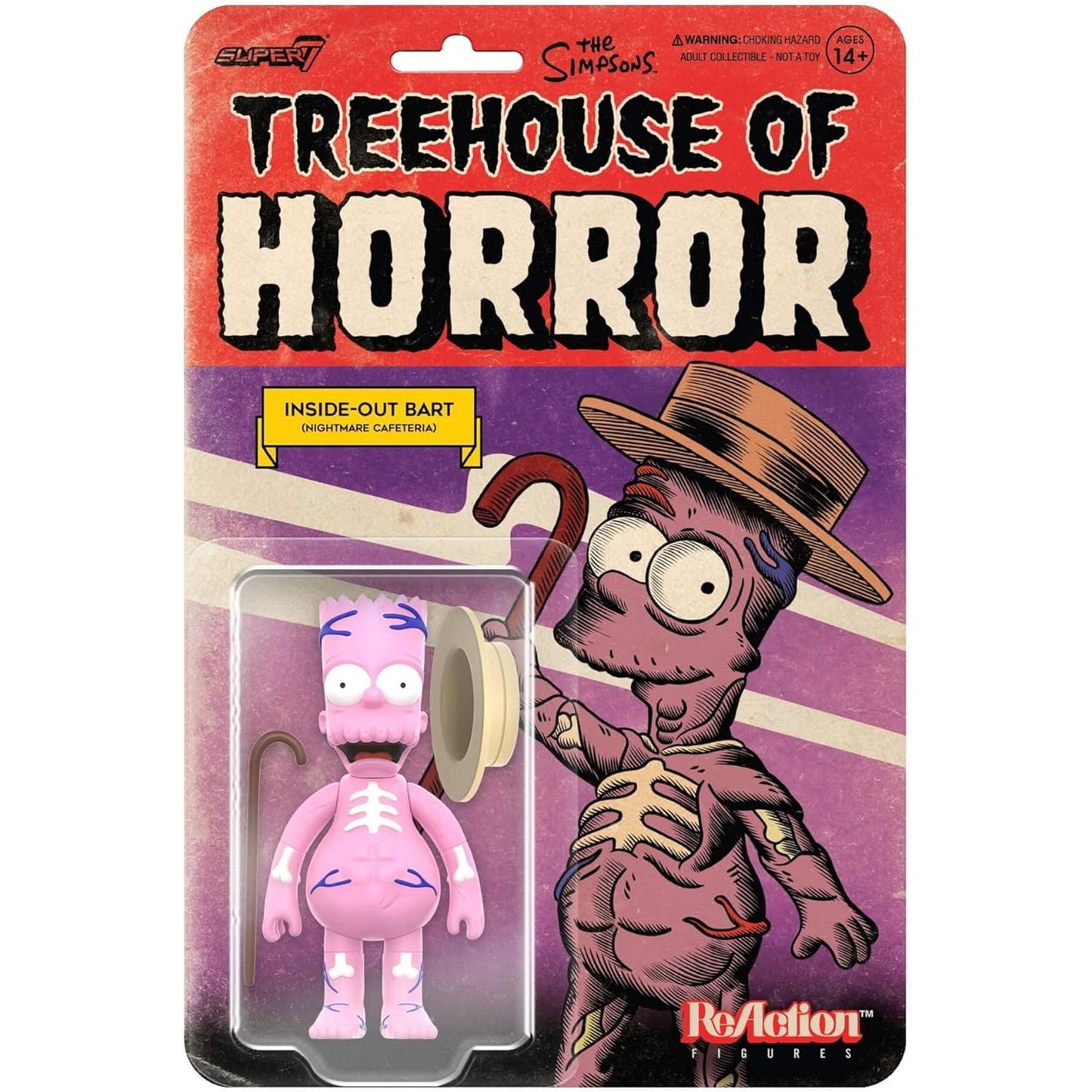 The Simpsons: Treehouse of Horror Inside Out Bart Figure - Super7 - ReAction Wave 4
