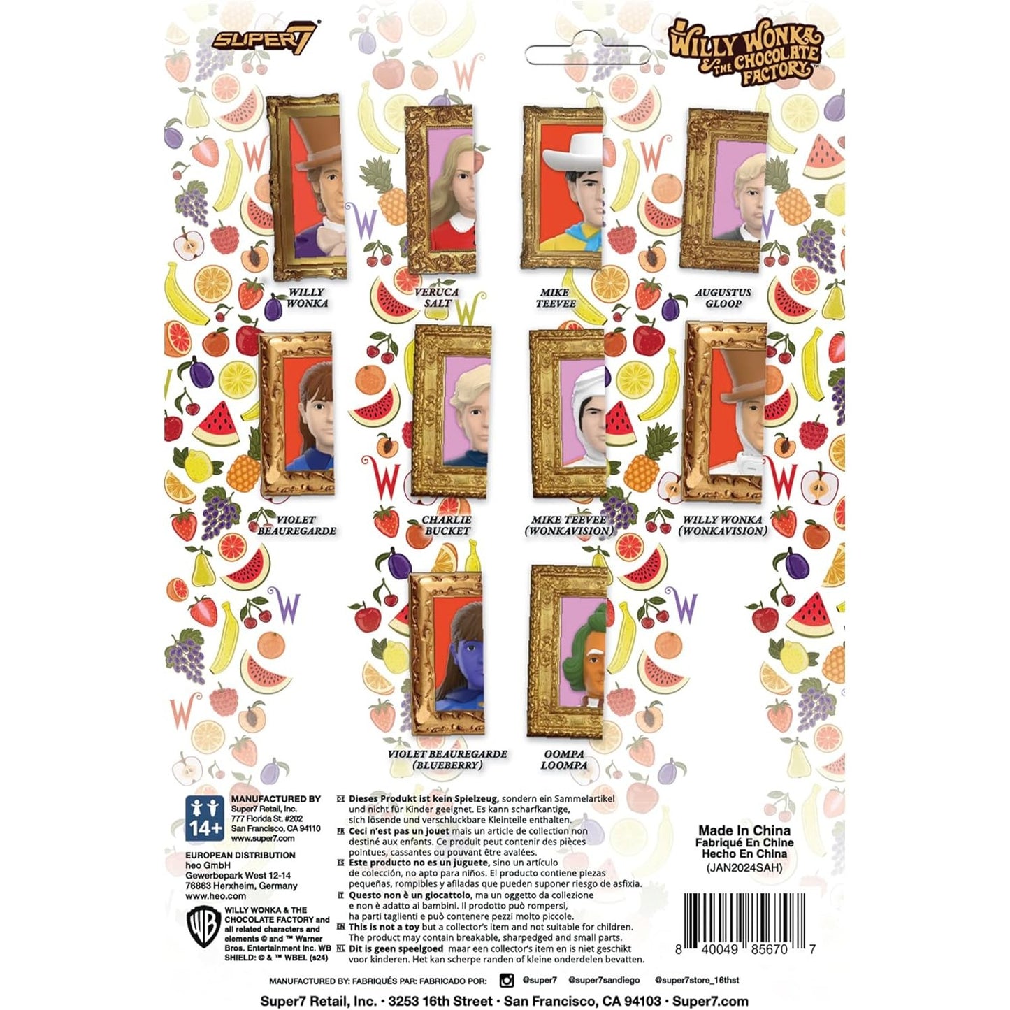 Willy Wonka & the Chocolate Factory Violet Beauregarde Blueberry Action Figure - Super7 - ReAction Wave 3