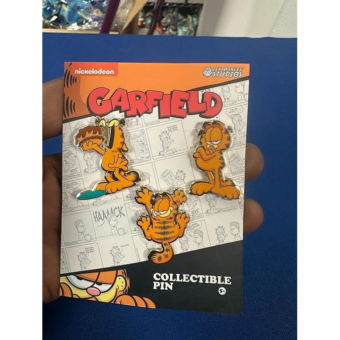 Garfield Triple Threat Pin Set 3-Pack - Zen Monkey Studios