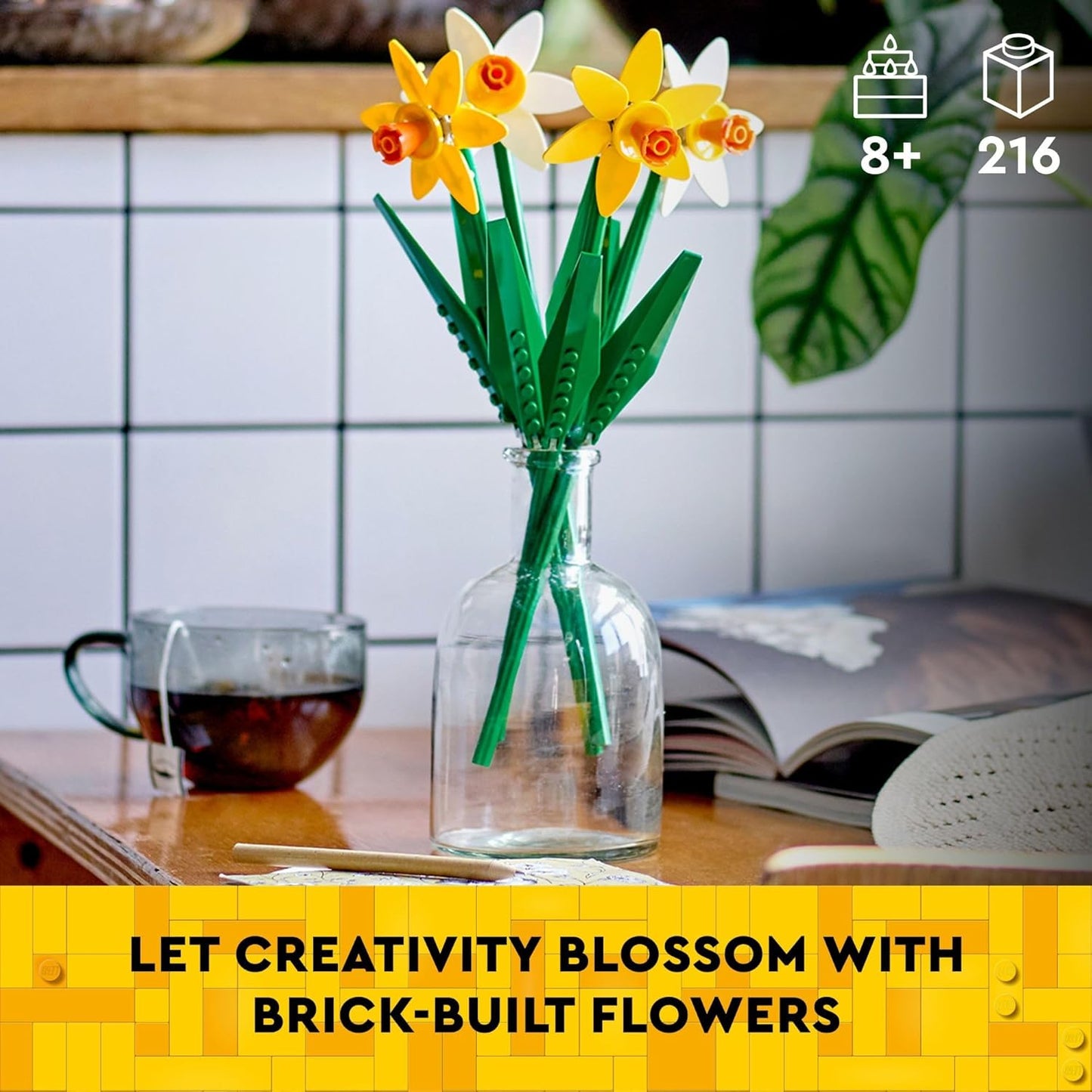 LEGO Daffodils Flower Building Toy - 216 Pieces, Ages 8+ - LEGO #40747