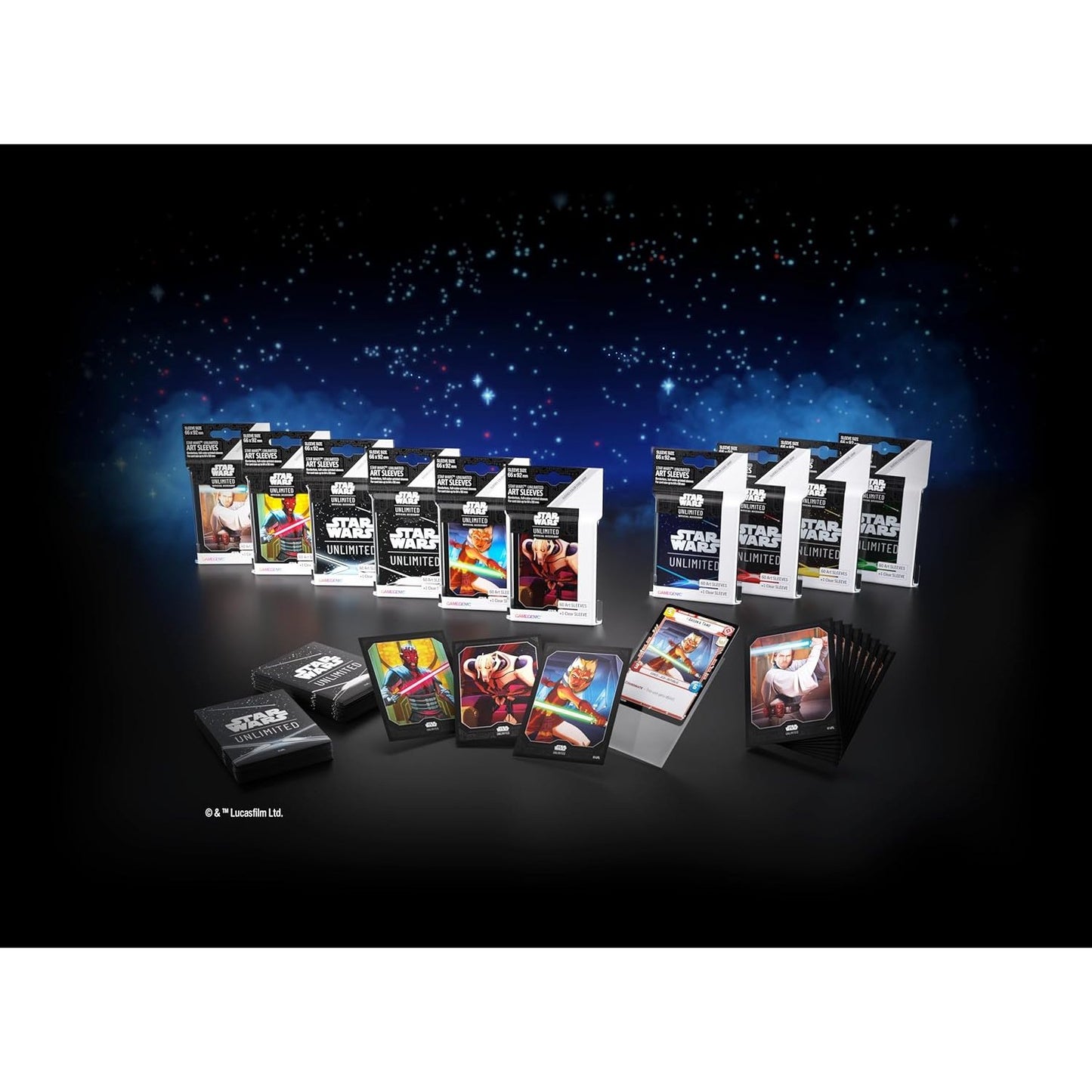 Star Wars Unlimited TCG Obi-Wan Kenobi Art Card Sleeves - 60 Count + 1 Clear, Standard Size - Gamegenic