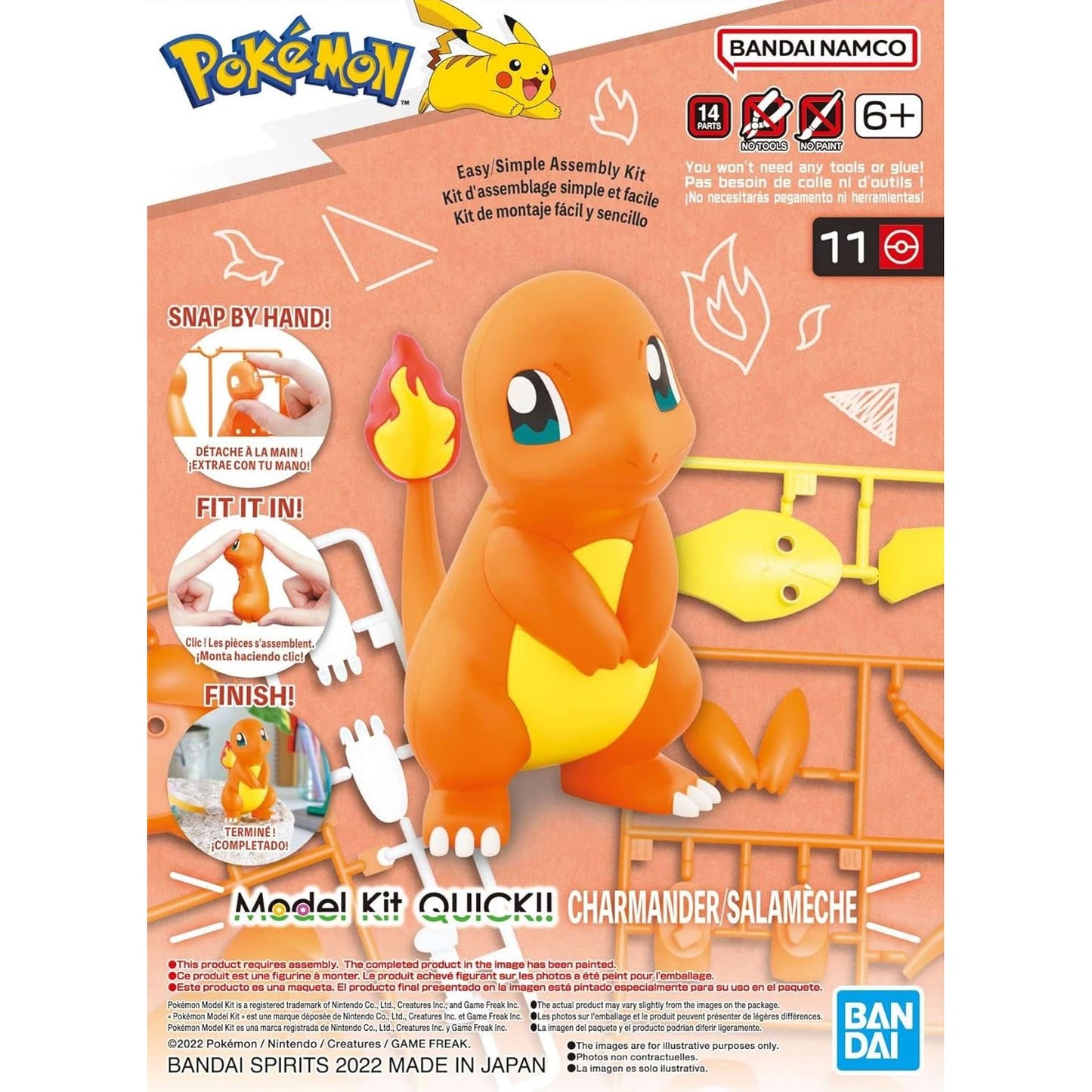 Pokemon Charmander Model Kit - Bandai Spirits - Pokepla Quick!! #11