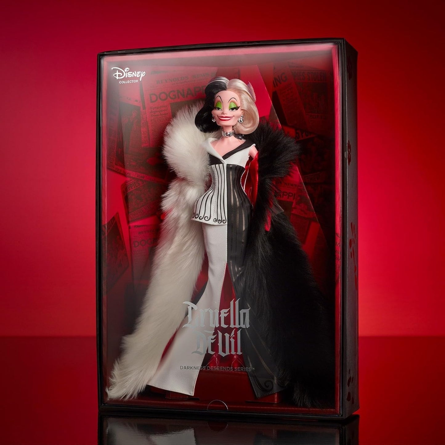 One Hundred and One Dalmatians Cruella De Vil Doll - Mattel Creations - Disney Darkness Descends Series