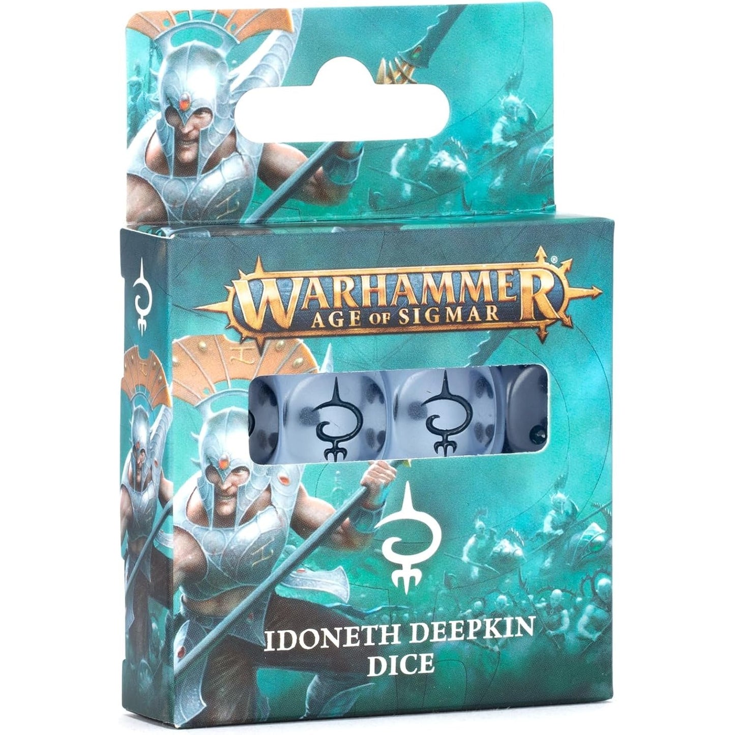 Warhammer: Age of Sigmar Idoneth Deepkin Dice - Set of 16, Frosted Blue, 4th Edition - Games Workshop