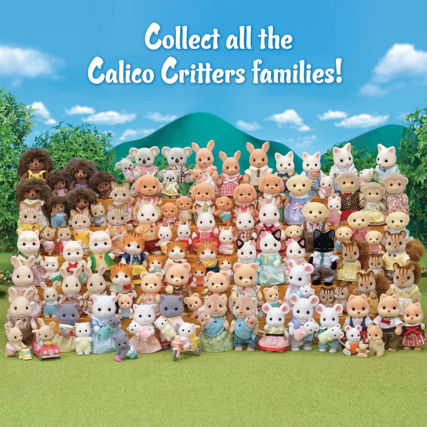 Calico Critters Toy Poodle Family Doll Set - 4 Puppy Dog Figures - Epoch Everlasting Play