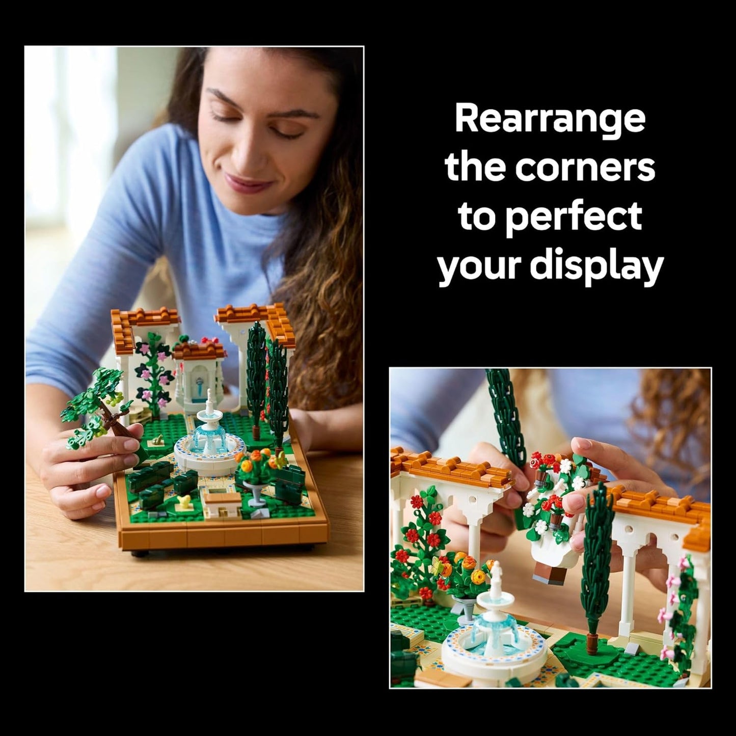 LEGO Icons Fountain Garden Display Building Set - LEGO #10359