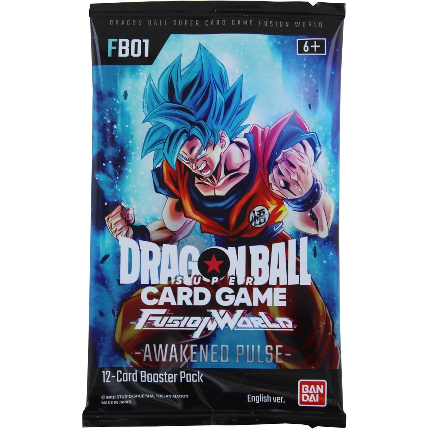 Dragon Ball Super TCG: Fusion World Awakened Pulse FB01 Booster Pack - Contains 12 Cards - Bandai