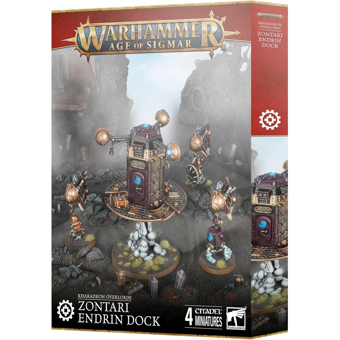 Warhammer: Age of Sigmar Kharadron Overlords Zontari Endrin Dock - Terrain Piece & 4 Citadel Miniatures - Games Workshop