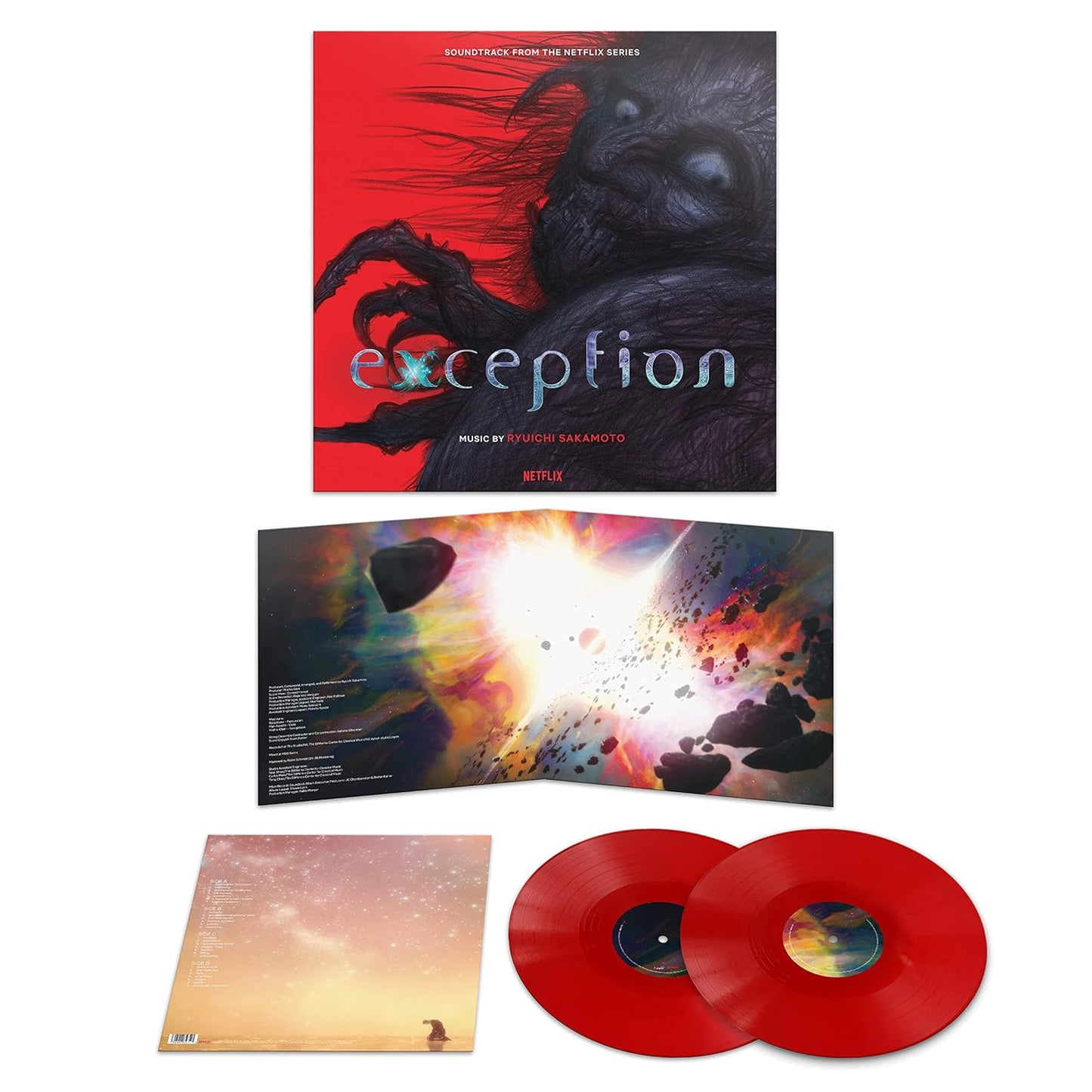 Exception Netflix Anime Series Soundtrack - Music by Ryuichi Sakamoto - 2 LP Red Vinyl LP Record Set