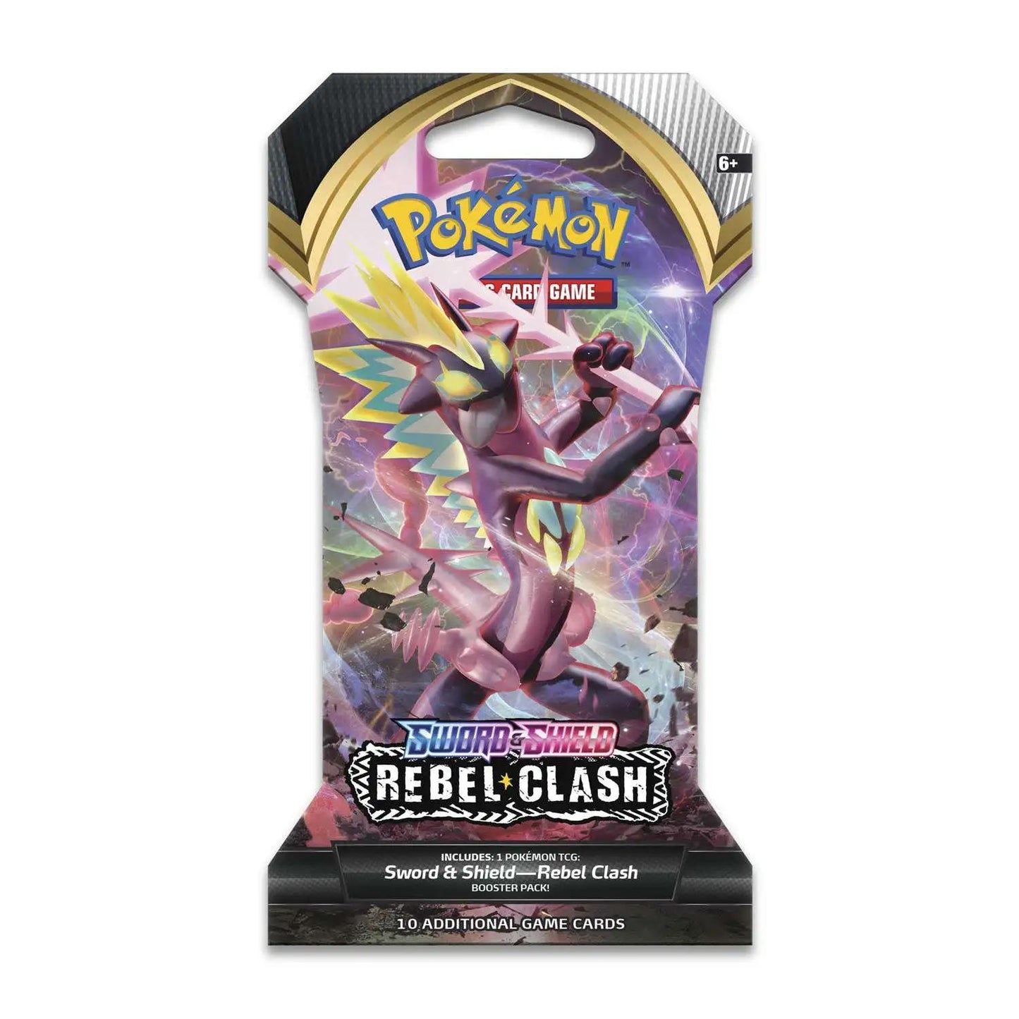 Pokemon TCG Sword & Shield Rebel Clash Sleeved Booster Pack - 10 Cards