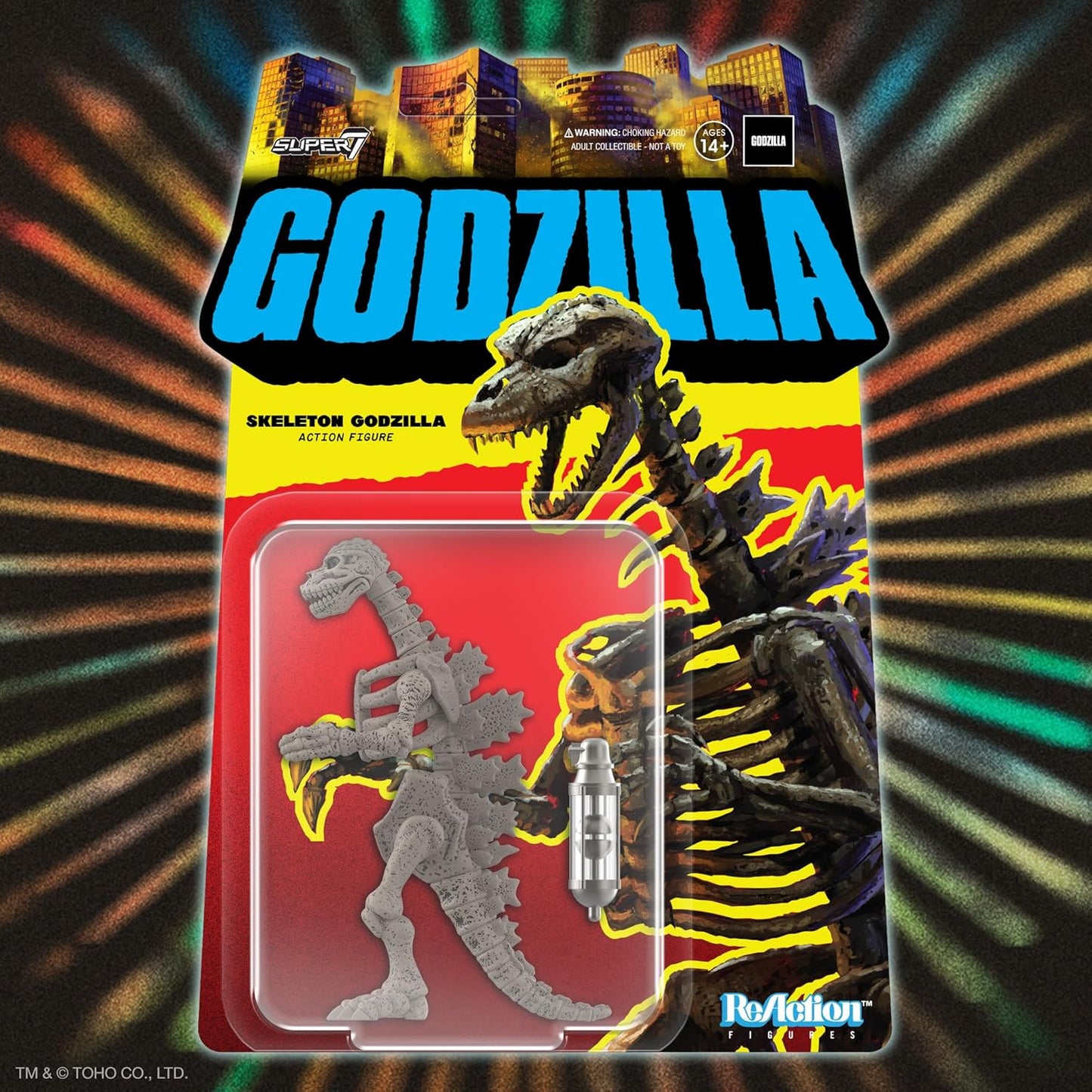 Godzilla Skeleton Godzilla Action Figure Grey - Toho, Super7 - ReAction