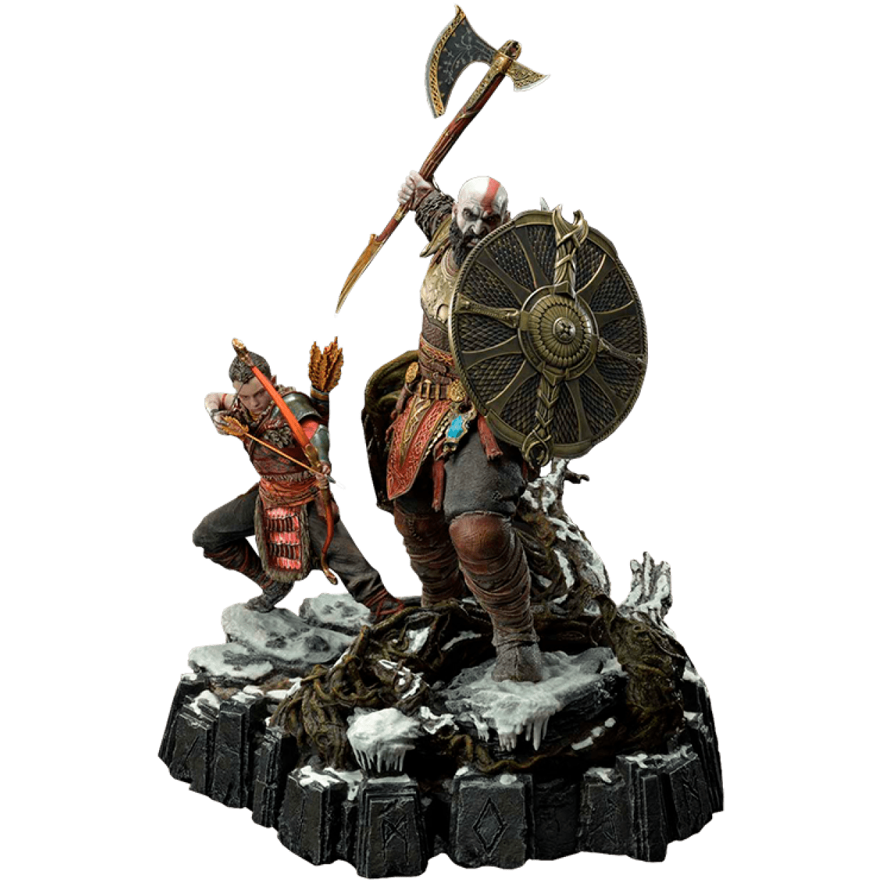 God of War Kratos & Atreus Valkyrie Armor Statue