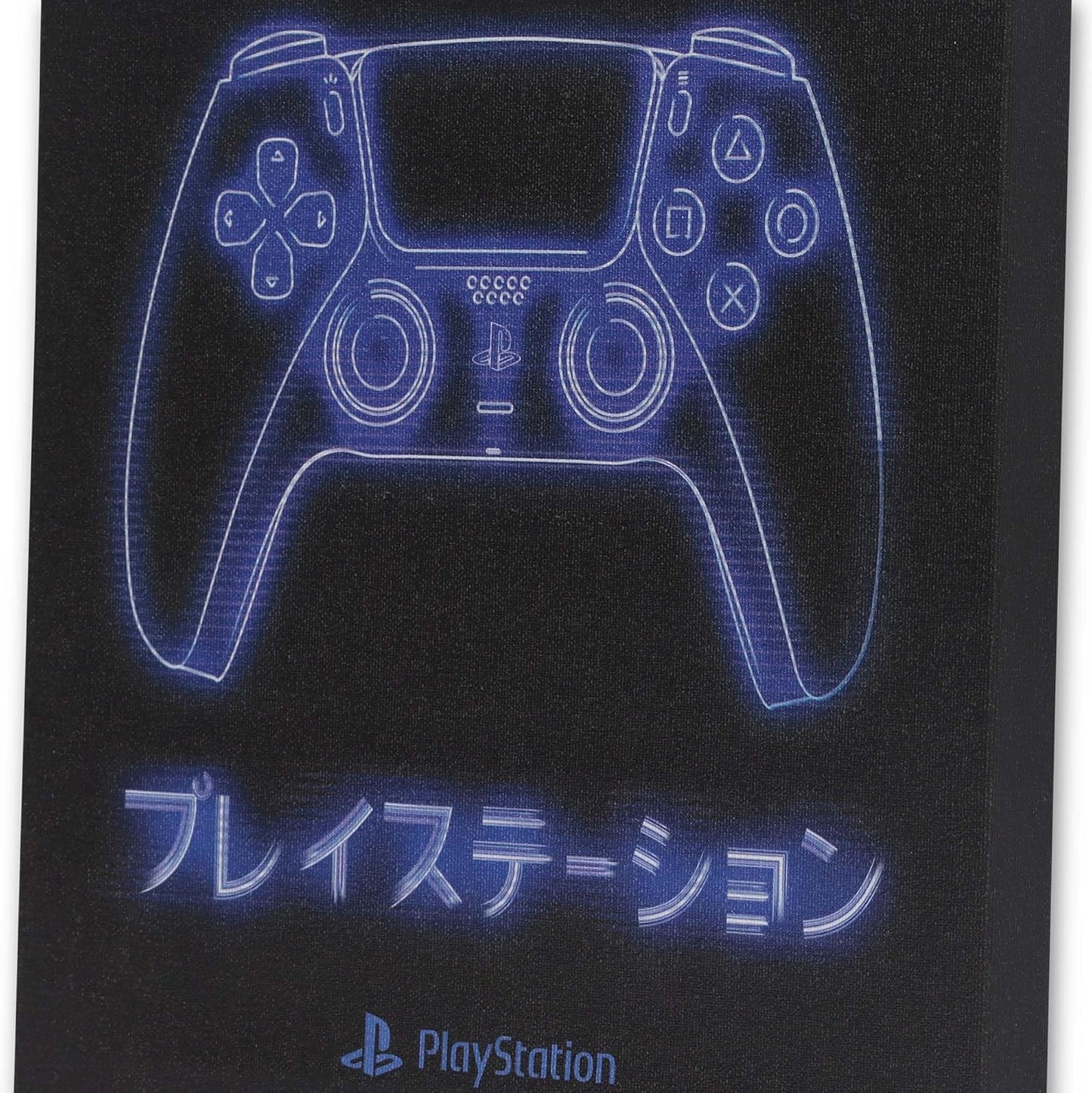 Playstation Blue Neon Controller Art Print on Gallery Wrapped Canvas - Sony, Open Road Brands