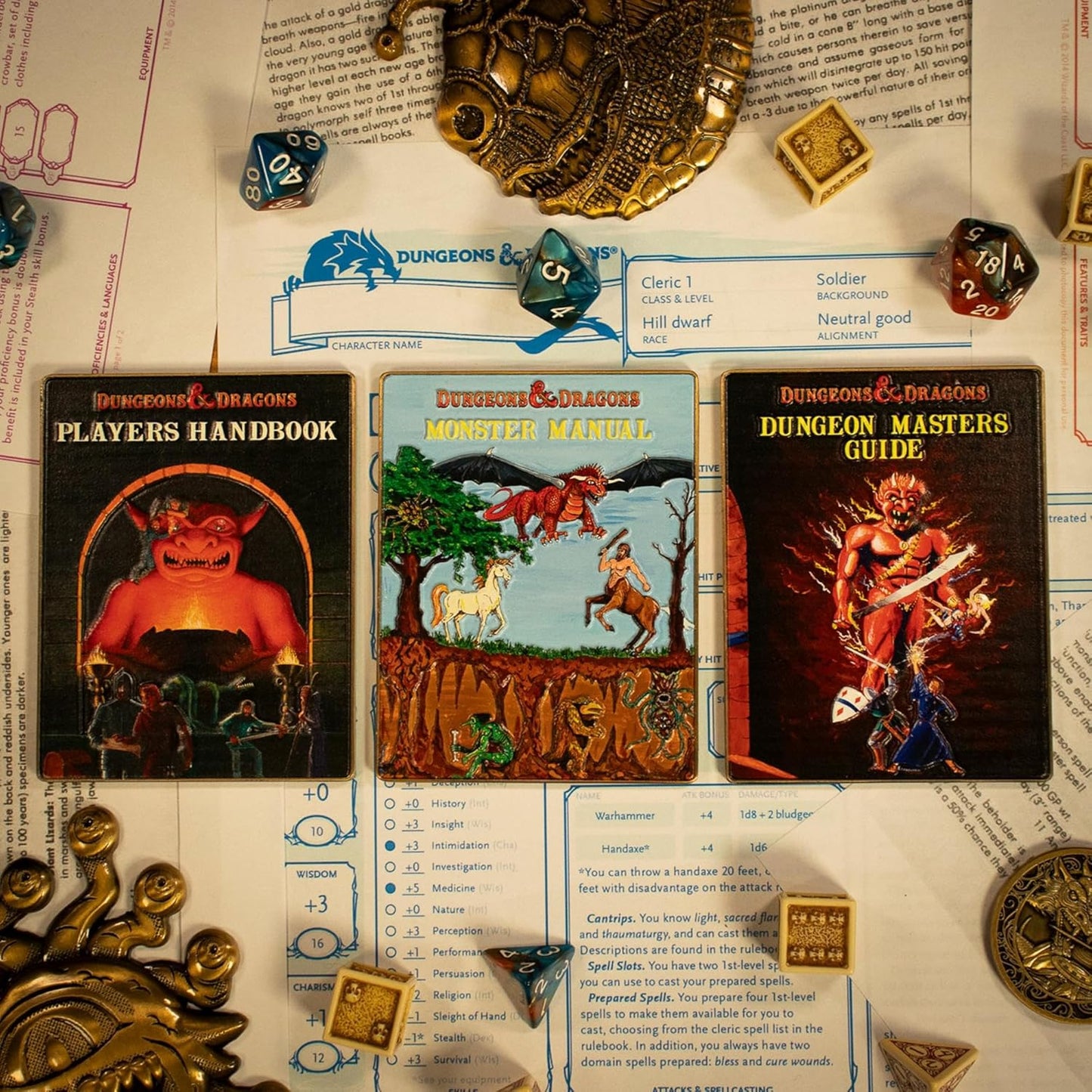 Dungeons & Dragons 50th Anniversary 1st Edition Book Cover Ingot Set - Fanattik Collectibles