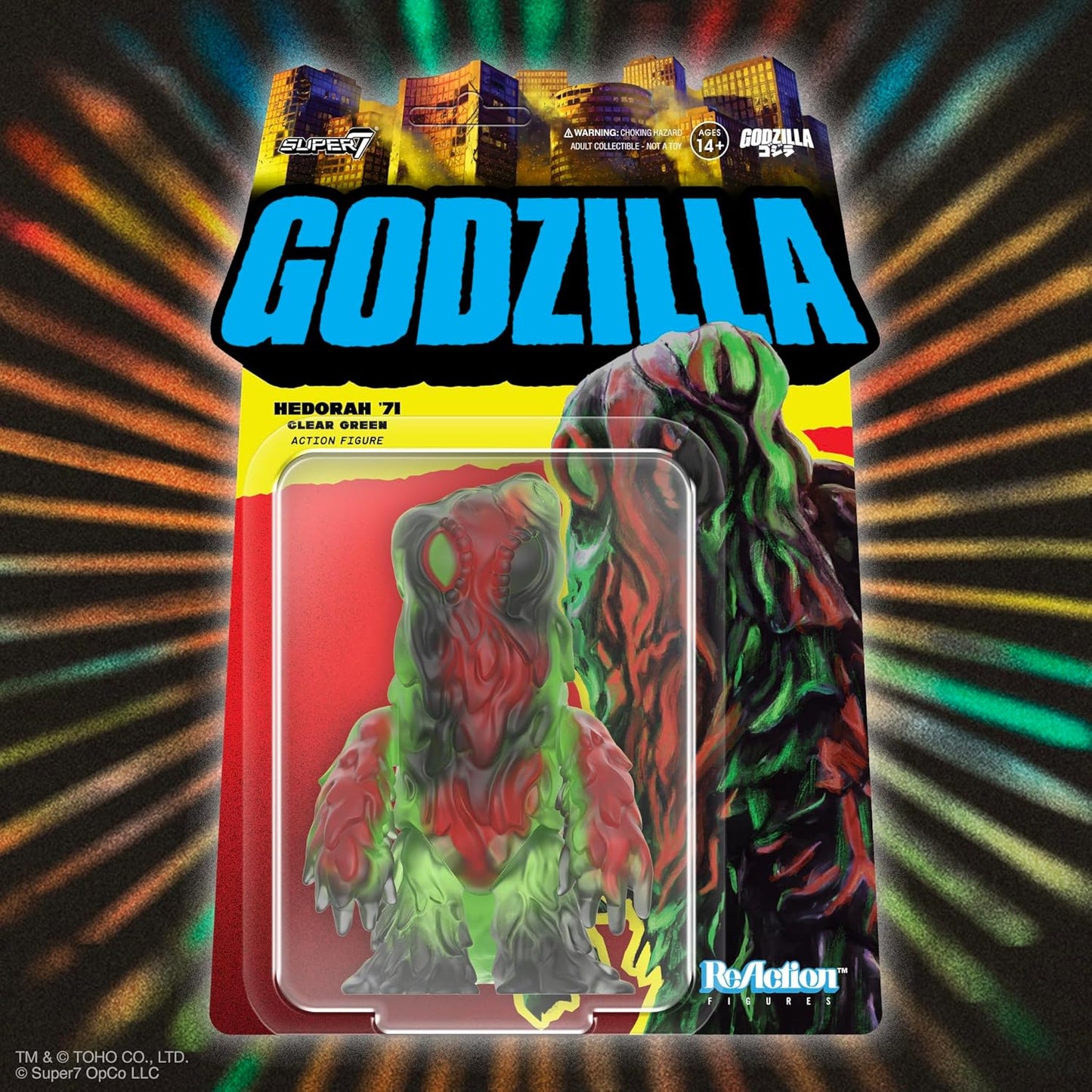 Godzilla Hedorah Clear Green Action Figure - Super7 - ReAction