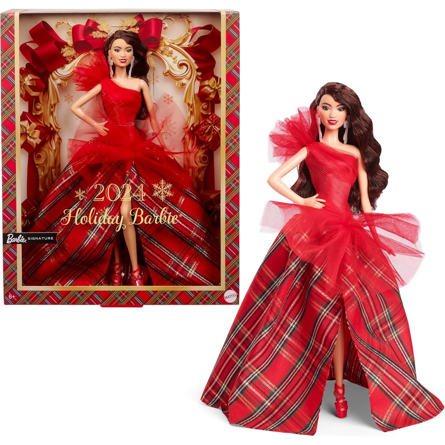 2024 Holiday Barbie Doll (Asian with Brown Hair, Plaid Dress) - Mattel JustPressPlayOnline 2024 Holiday Barbie Doll (Asian with Brown Hair, Plaid Dress) - Mattel JustPressPlayOnline