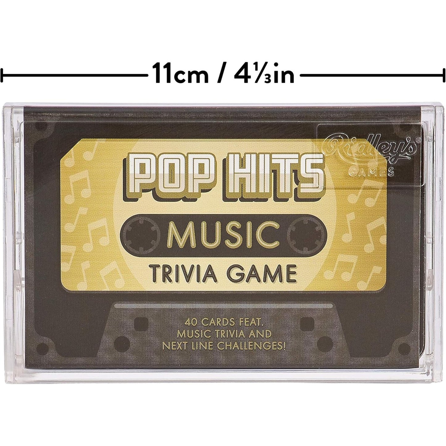 Pop Hits Music Trivia Game - 40 Cards in Retro Cassette Box - Ridley's