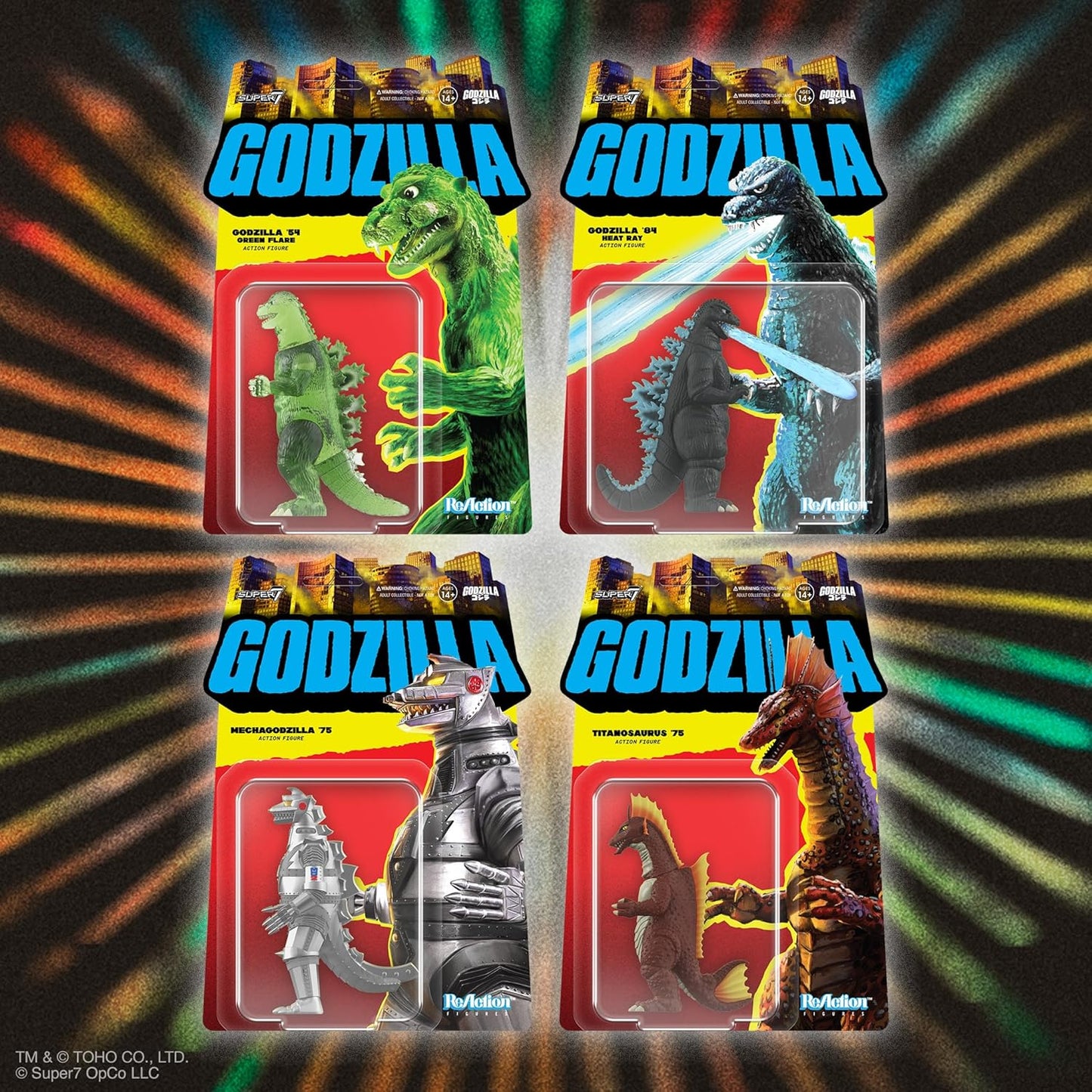 Godzilla '64 Green Flare Action Figure - Toho, Super7 - ReAction