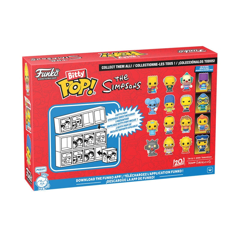The Simpsons Bitty Pop! Series 1 Bart Vinyl Figure 4-Pack - Funko - Bitty POP!