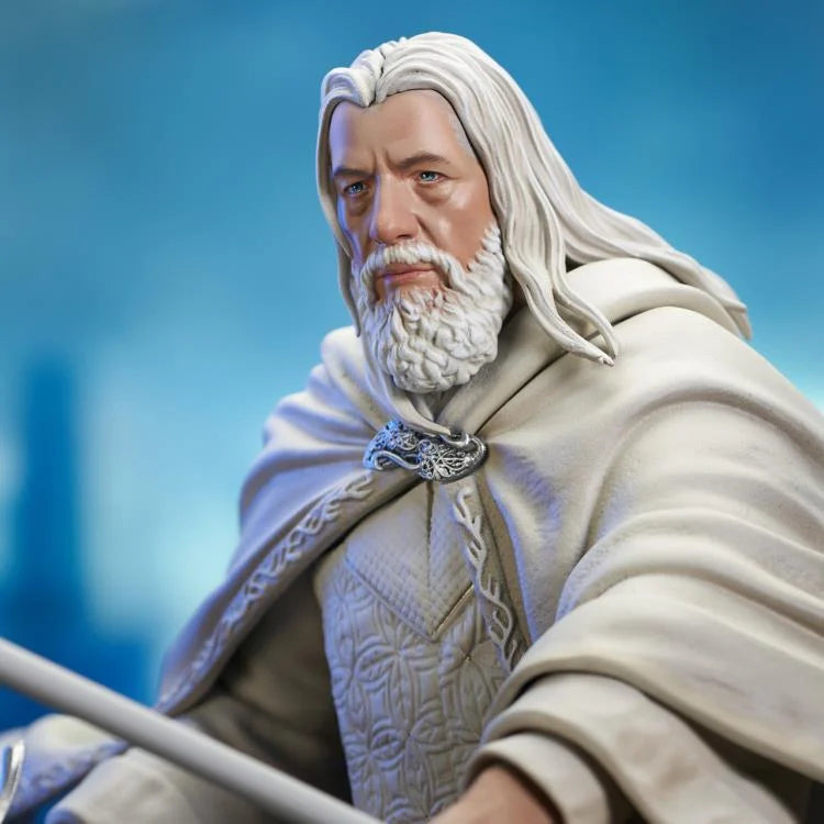 The Lord of the Rings Gandalf the White Deluxe PVC Statue Figure - Diamond Select Toys Gallery Diorama