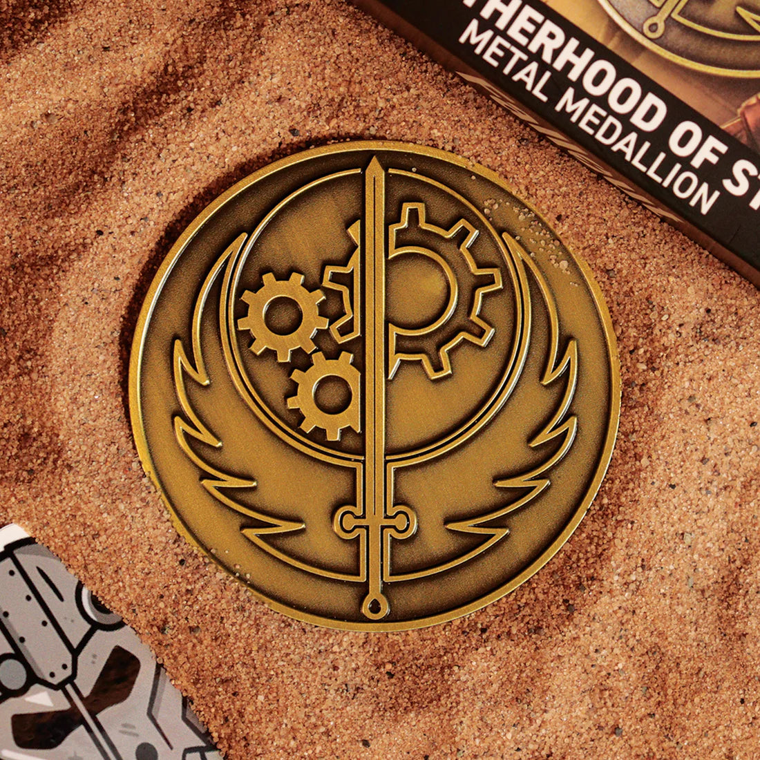 Fallout Brotherhood of Steel Medallion & Vinyl Sticker - Fanattik - Numbered Limited Edition