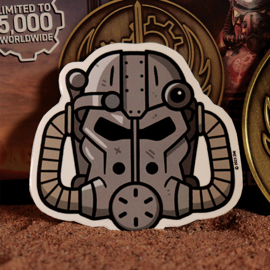 Fallout Brotherhood of Steel Medallion & Vinyl Sticker - Fanattik - Numbered Limited Edition