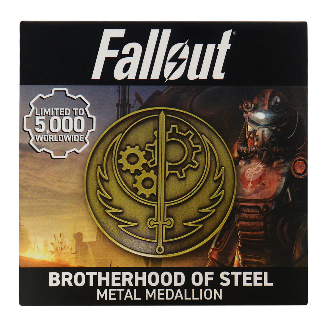 Fallout Brotherhood of Steel Medallion & Vinyl Sticker - Fanattik - Numbered Limited Edition