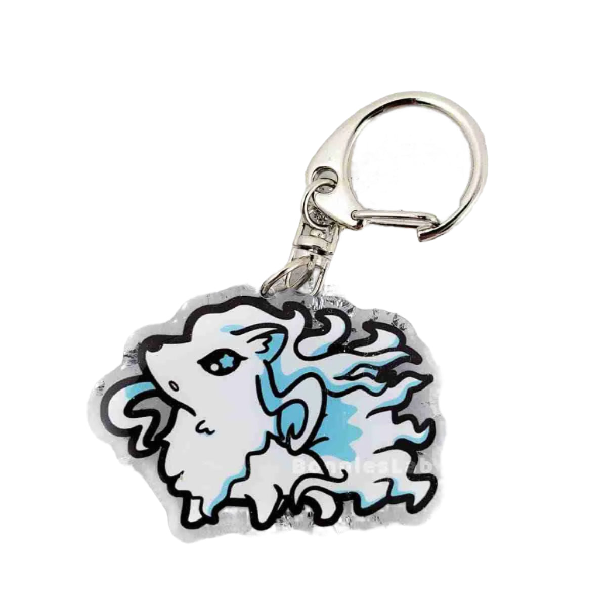Pokemon Alolan Ninetales Acrylic Keychain Charm - Bonnies Lab
